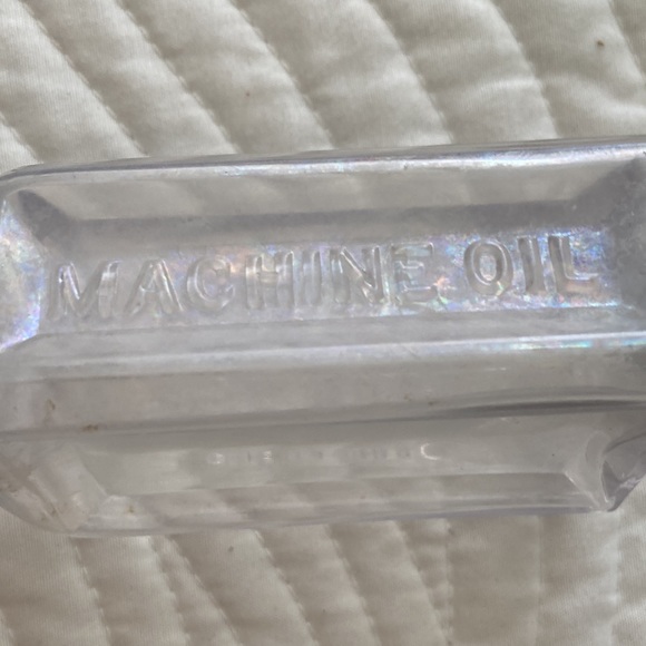 Antique Sewing Machine Oil Glass Bottle - Picture 7 of 8